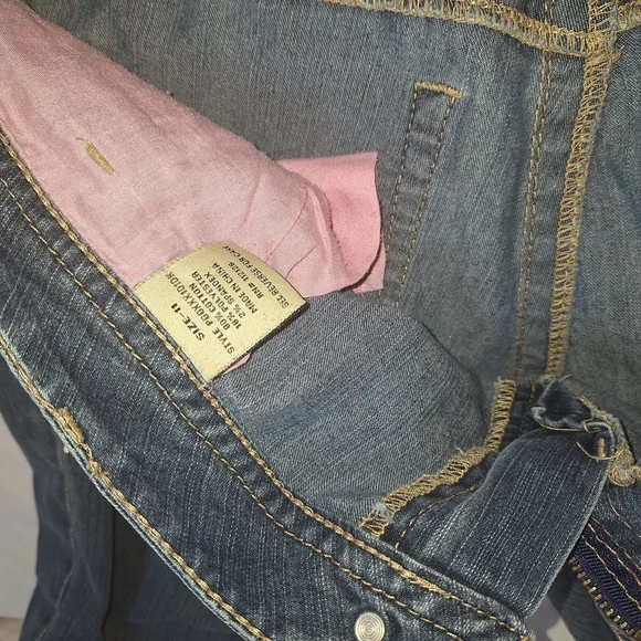 Y2K C. Pink Medium Wash Denim Jeans Size 11 Contrast Stitch - Picture 8 of 16